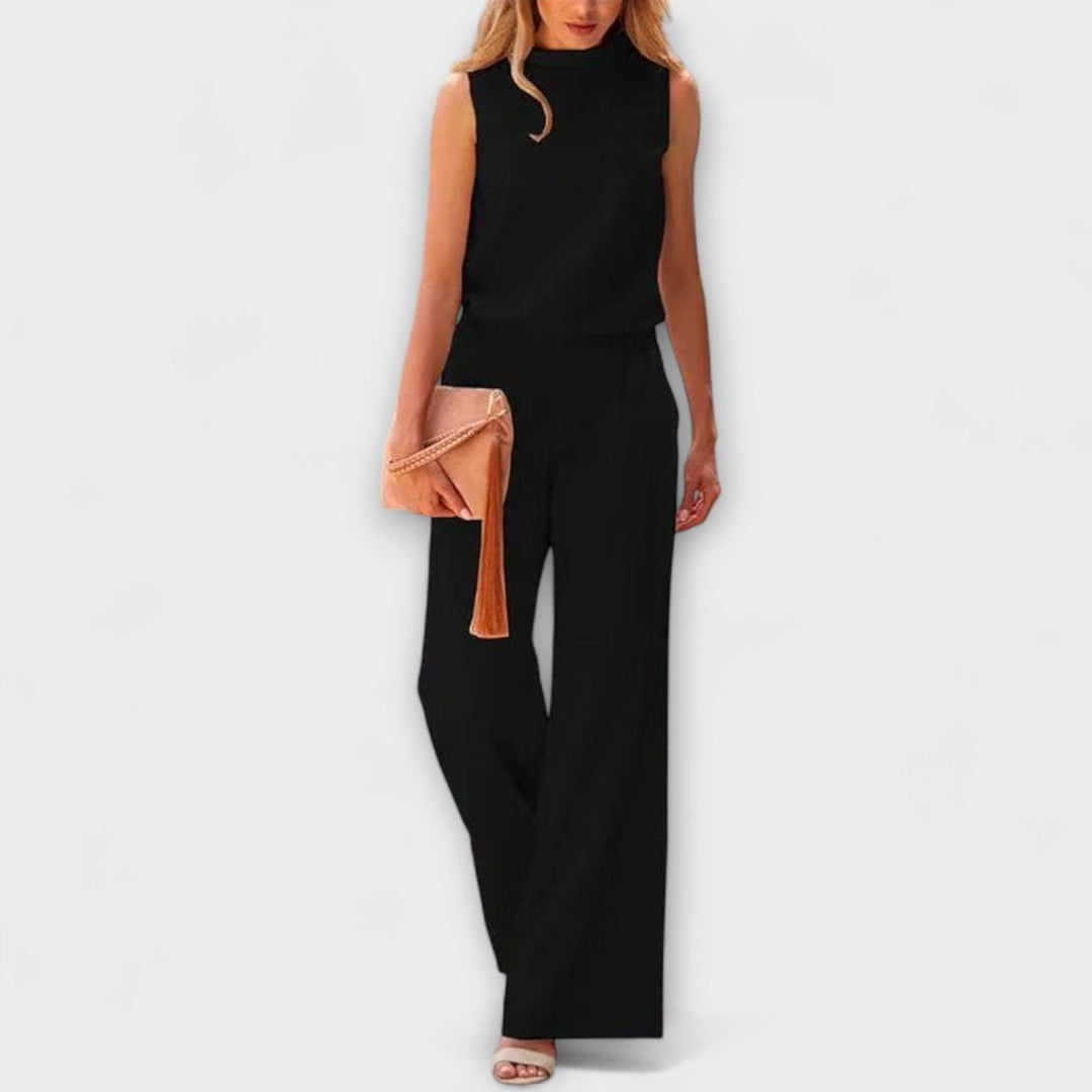 Hannah - Jumpsuit in Satin Look