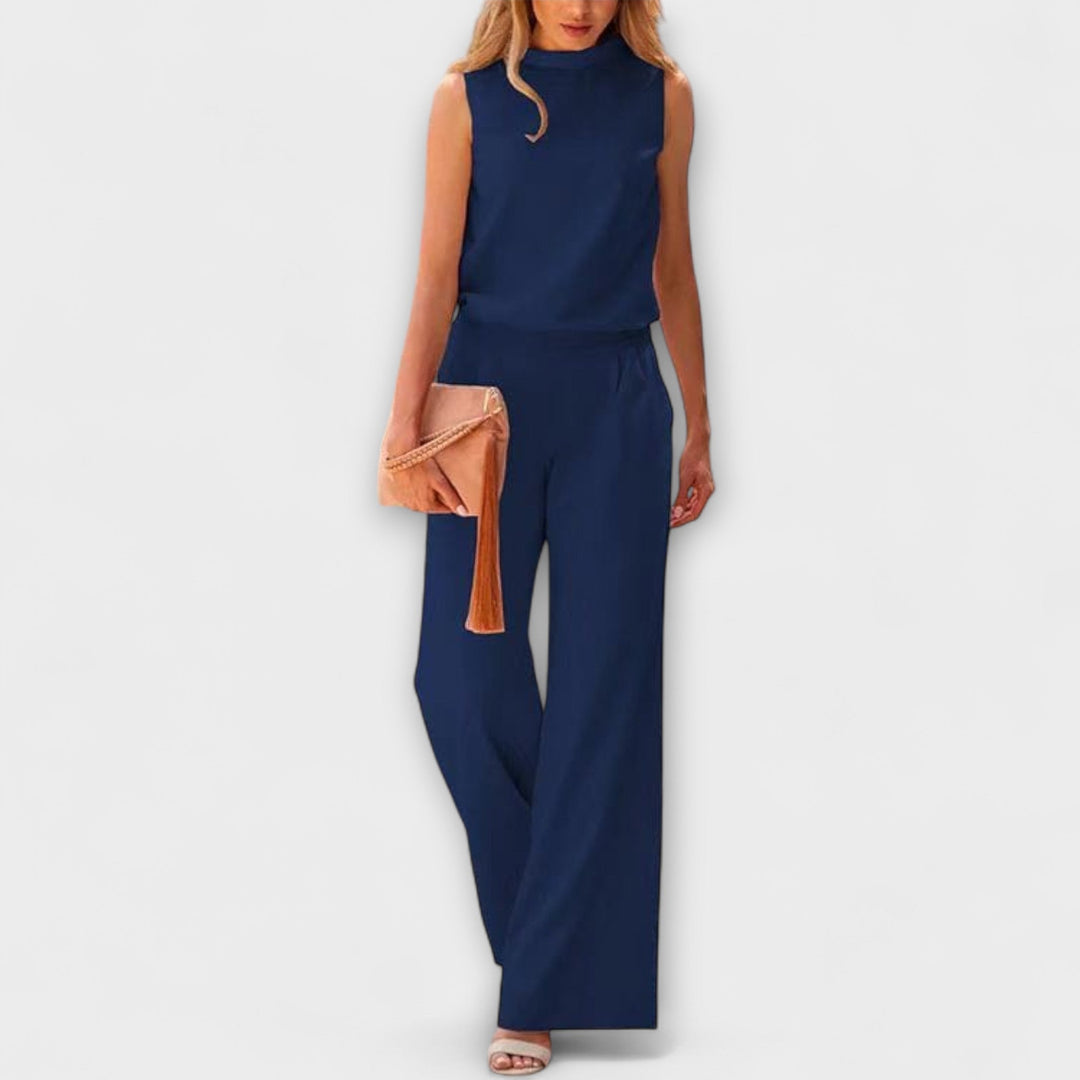 Hannah - Jumpsuit in Satin Look