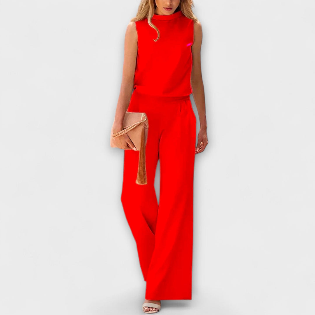 Hannah - Jumpsuit in Satin Look